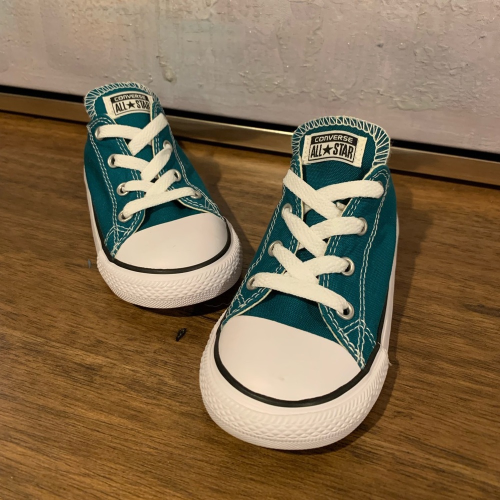 Toddler Kids Teal Converse Chuck Taylor Size 10